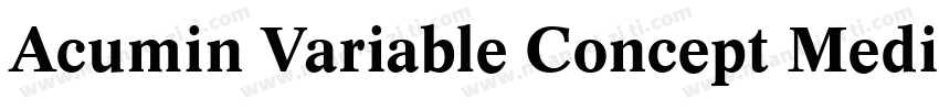 Acumin Variable Concept Medium字体转换
